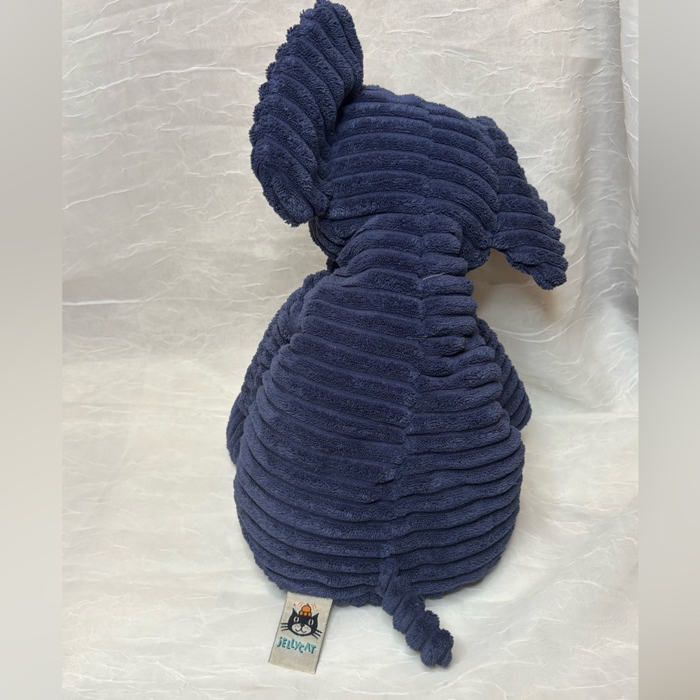 Jellycat Corduroy Navy Elephant Plush with Jellycat journal - Picture 3 of 6